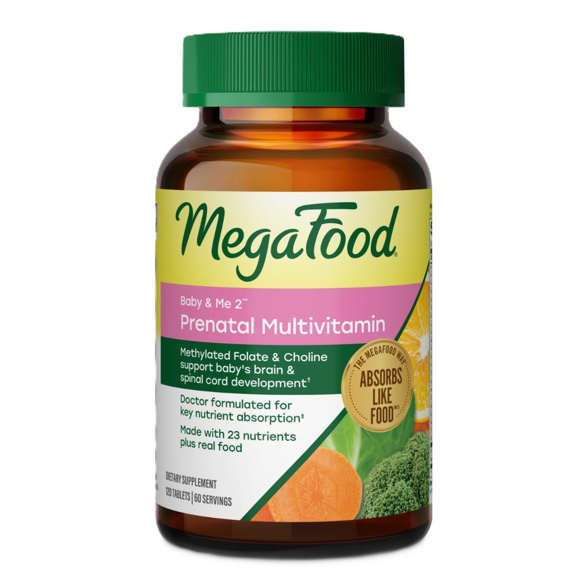 MegaFood Baby & Me 2 Prenatale Multivitamine 120 tabletten