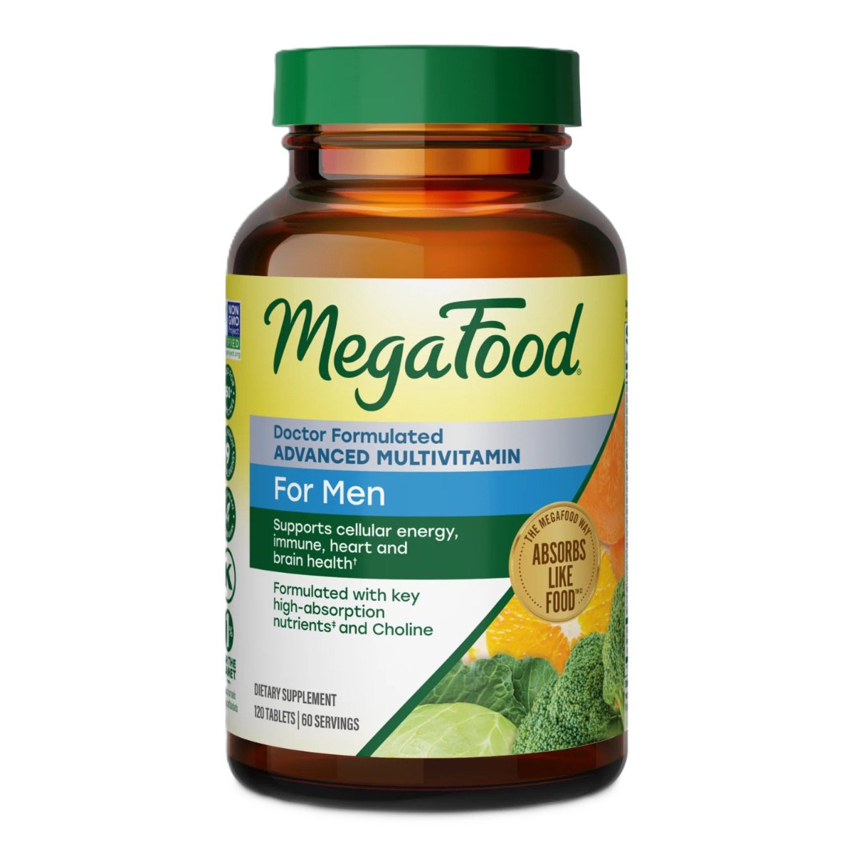 MegaFood Men's Advanced Multivitamine voor mannen 120 tabletten
