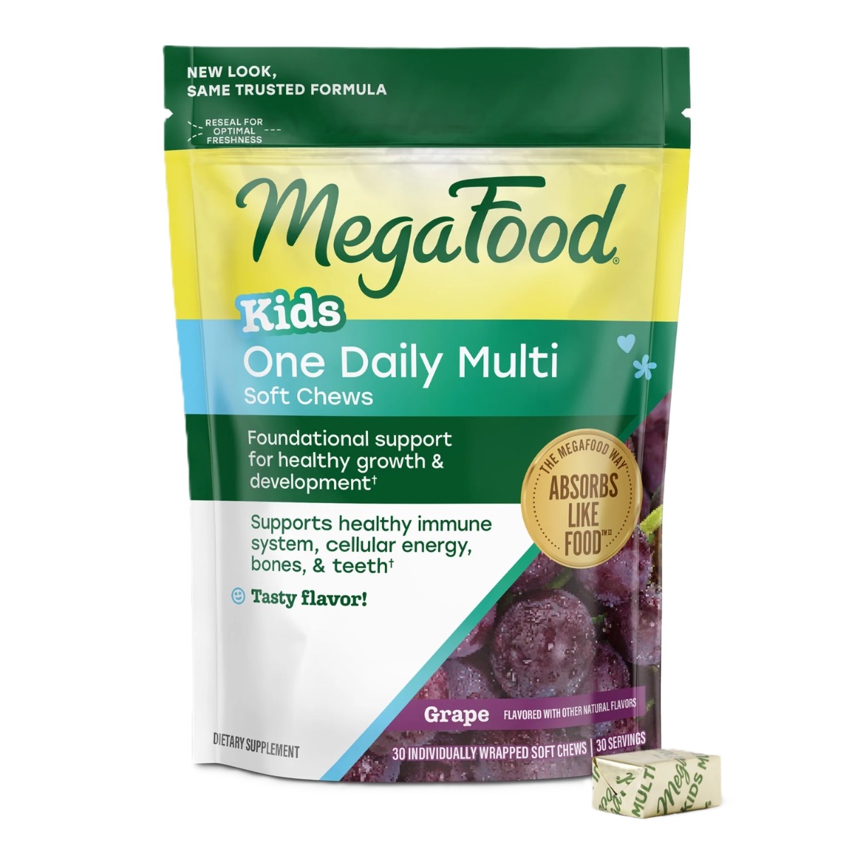MegaFood Kids One Daily Multivitamin kauwbonbons - Druivensmaak 30 chews