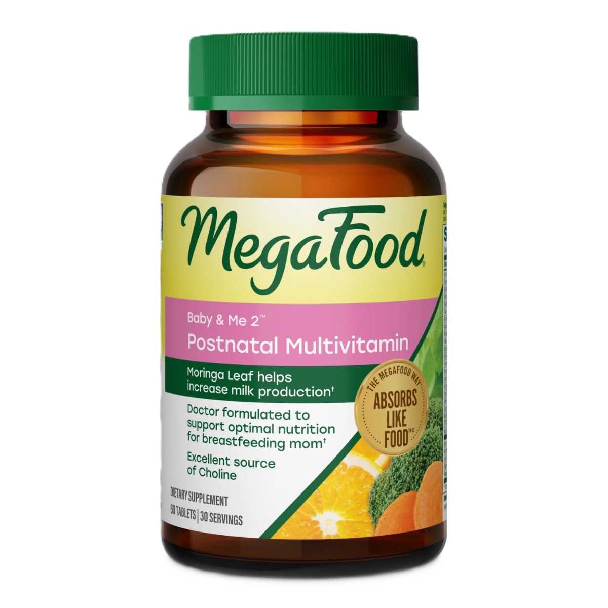 MegaFood Baby & Me 2 Postnatale Multivitamine 60 tabletten