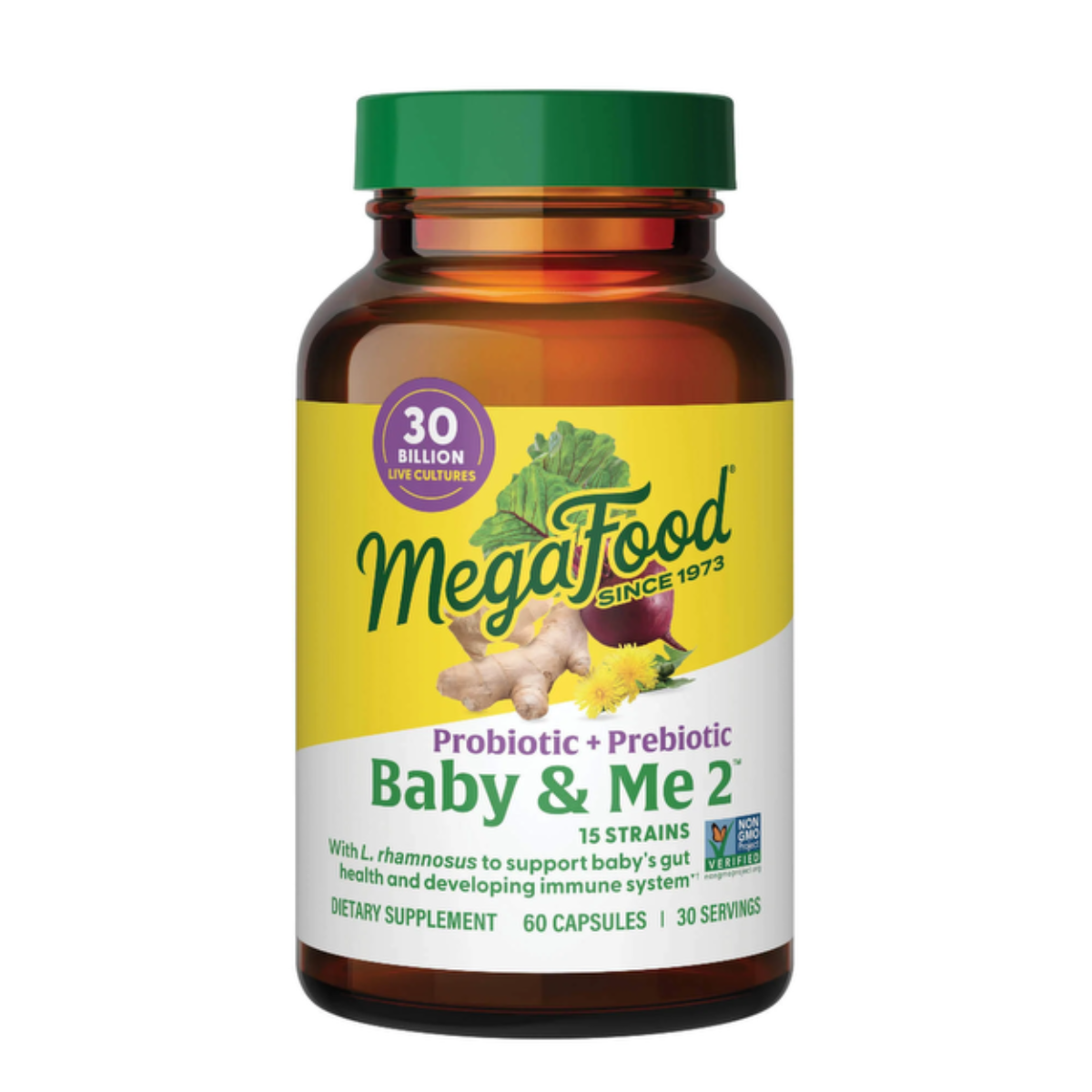 MegaFood Baby & Me 2 Prenatale Probiotica + Prebiotica 60 capsules