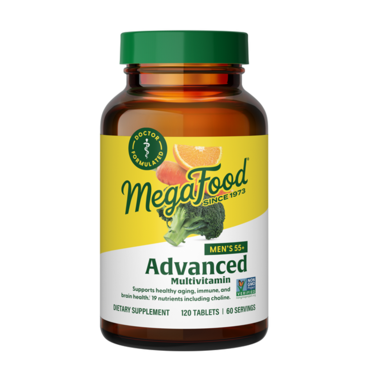 MegaFood Men's 55+ Advanced Multivitamin voor mannen 120 tabletten aanbieding